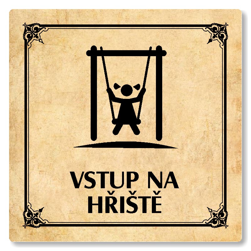 Vstup na hřiště, 80x80mm, pergamen, Nebraska